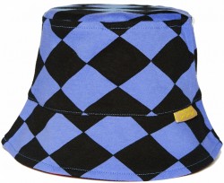 Boys&Girls Harlequin Hat, Sky Blue (0-6m only)